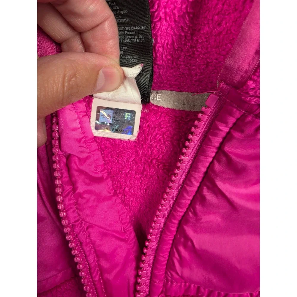 The North Face Fleece Hoodie Girls L 14/16 Pink Full Zip Jacket Outdoor *Read
